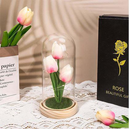 Obrázok z Svietiace tulipány v sklenenej kupole