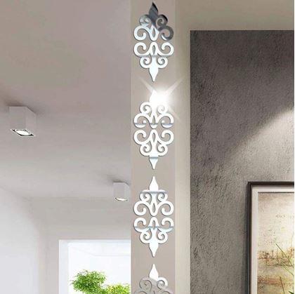 Obrázok z Zrkadlové samolepky ornamenty  -  strieborné