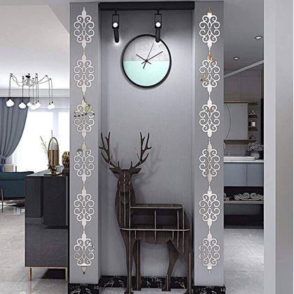 Obrázok z Zrkadlové samolepky ornamenty 10 ks -  strieborné