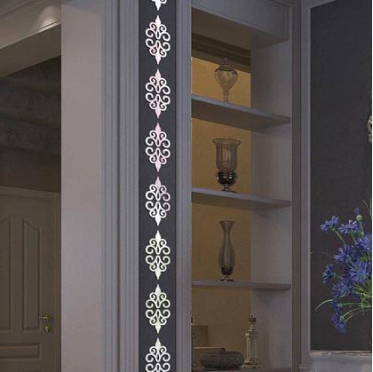 Obrázok z Zrkadlové samolepky ornamenty 10 ks -  strieborné