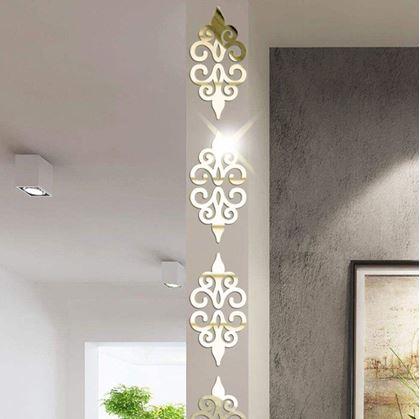 Obrázok z Zrkadlové samolepky ornamenty  -  zlaté