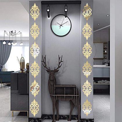 Obrázok z Zrkadlové samolepky ornamenty 10 ks -  zlaté
