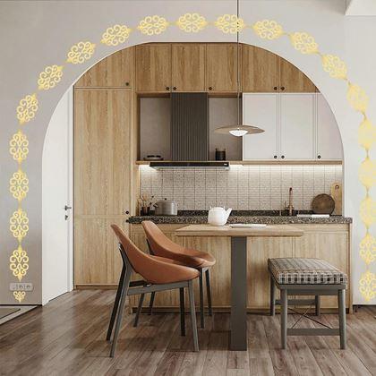 Obrázok z Zrkadlové samolepky ornamenty 10 ks -  zlaté