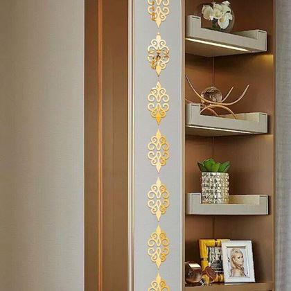 Obrázok z Zrkadlové samolepky ornamenty 10 ks -  zlaté