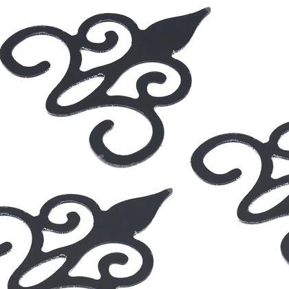 Obrázok z Zrkadlové samolepky ornamenty 10 ks -  čierne