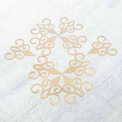 Obrázok z Zrkadlové samolepky ornamenty 10 ks -  zlaté