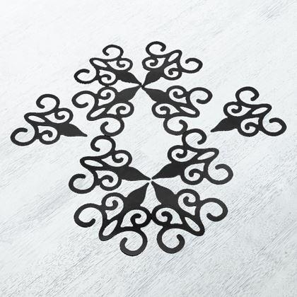 Obrázok z Zrkadlové samolepky ornamenty  -  čierne