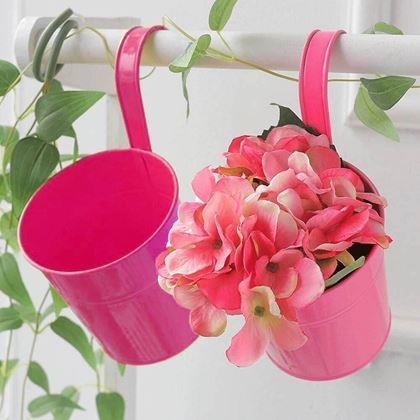 Obrázok z Závesný kvetináč na balkón  -  ružový