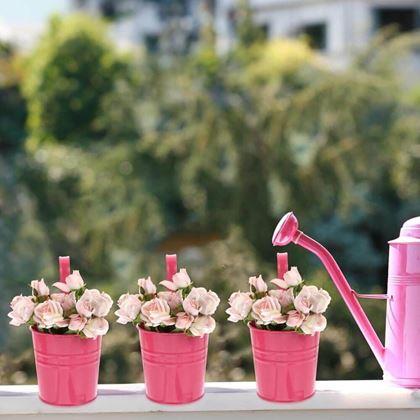 Obrázok z Závesný kvetináč na balkón  -  ružový