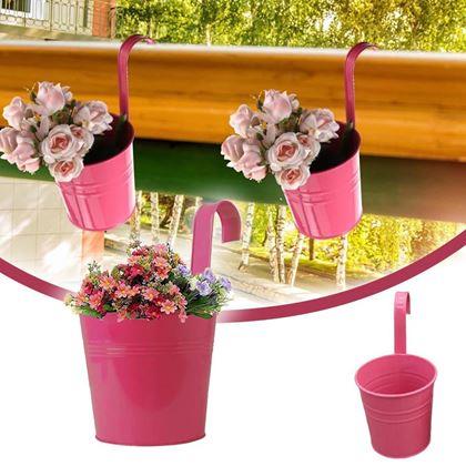 Obrázok z Závesný kvetináč na balkón  -  ružový