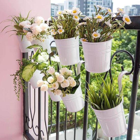 Obrázok z Závesný kvetináč na balkón  -  biely