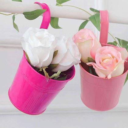 Obrázok z Závesný kvetináč na balkón  -  ružový