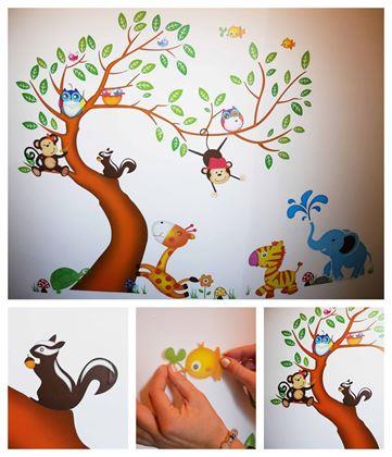 Obrázok z Detské samolepky na stenu - zvieratká