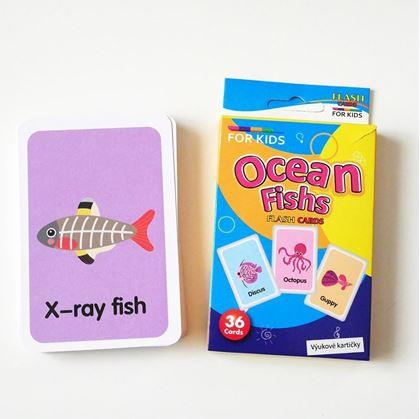 Obrázok z Sada 36 výučbových kartičiek v angličtine -  morské zvieratká