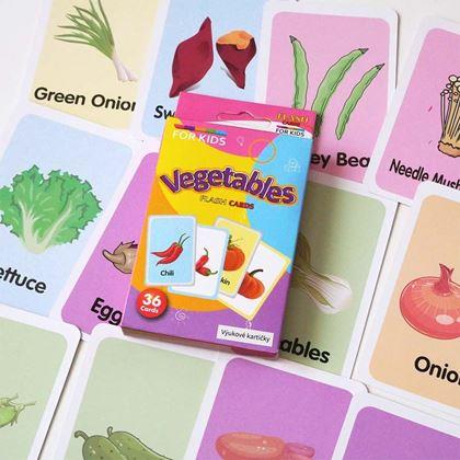 Obrázok z Sada 36 výučbových kartičiek v angličtine -  zelenina