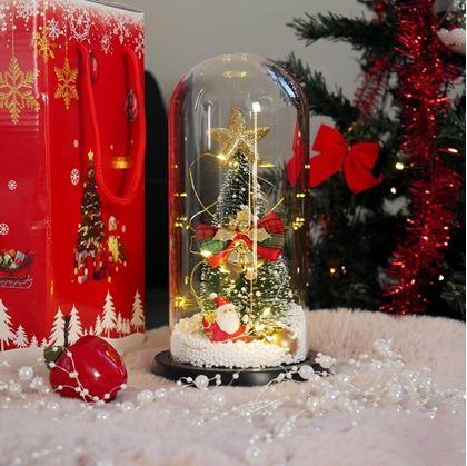 Obrázok z Svietiaci vianočný stromček v sklenenej váze v darčekovom balení