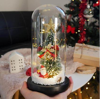 Obrázok z Svietiaci vianočný stromček v sklenenej váze v darčekovom balení