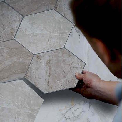 Obrázok 10 ks samolepiacich panelov hexagon