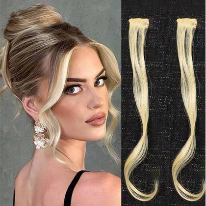 Obrázok z Príčesok do vlasov na klipse melír - blondýnka