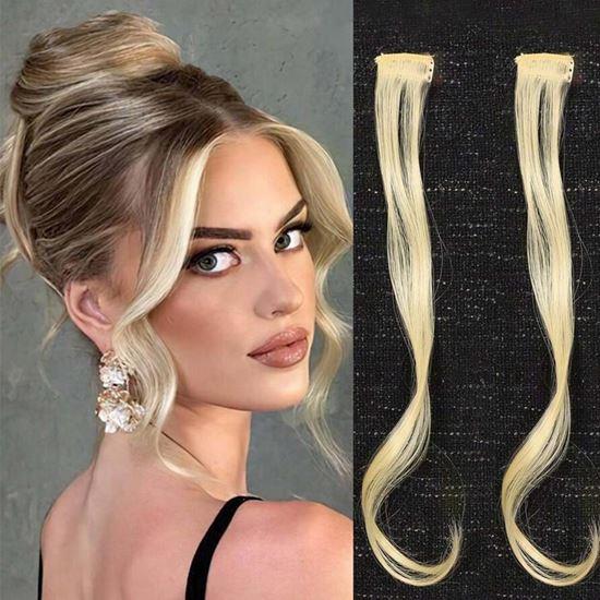 Obrázok z Príčesok do vlasov na klipse melír - blondýnka