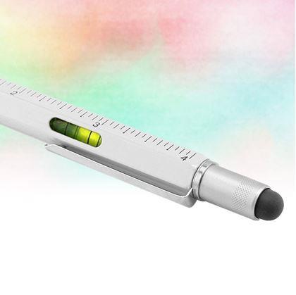 Obrázok z Viacúčelové pero 6v1: pero, stylus, pravítko, vodováha, 2x skrutkovač