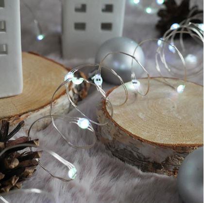 Obrázok z Svetelný reťaz s diaľkovým ovládačom, farebné/teplé/studené svetlo, 5 m