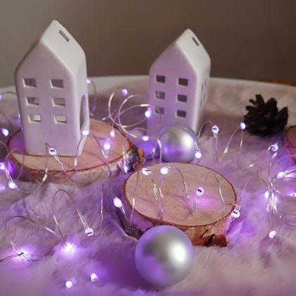 Obrázok z Svetelný reťaz s diaľkovým ovládačom, farebné/teplé/studené svetlo, 5 m