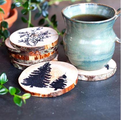 Obrázok z Drevený podtácok - letokruhy