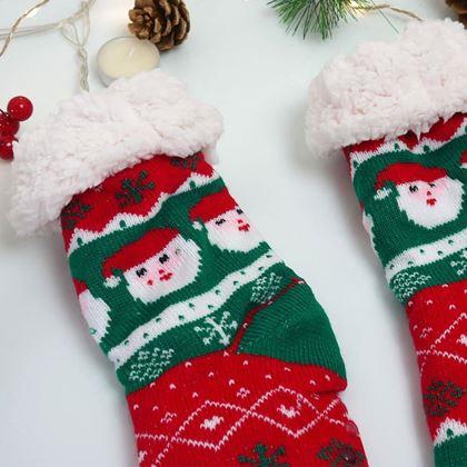 Obrázok z Vianočné hrejivé ponožky s kožušinkou  -  Santa Claus