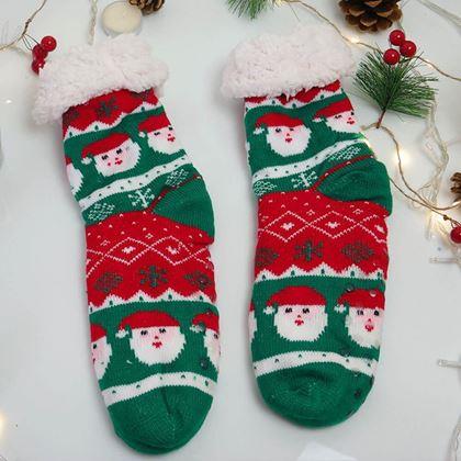 Obrázok z Vianočné hrejivé ponožky s kožušinkou  -  Santa Claus