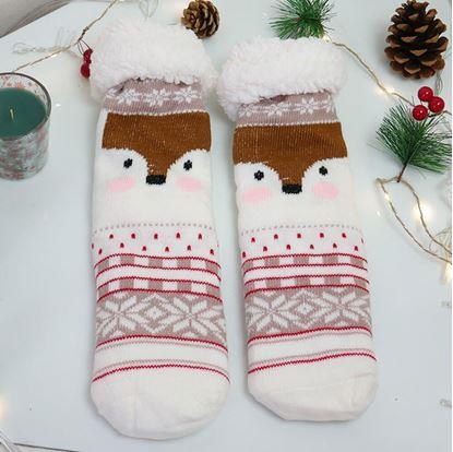 Obrázok Vianočné hrejivé ponožky s kožušinkou