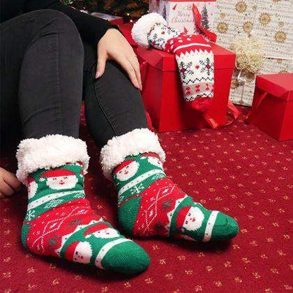 Obrázok z Vianočné hrejivé ponožky s kožušinkou  -  Santa Claus