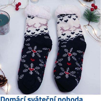 Obrázok z Vianočné hrejivé ponožky s kožušinkou  -  zimný čas