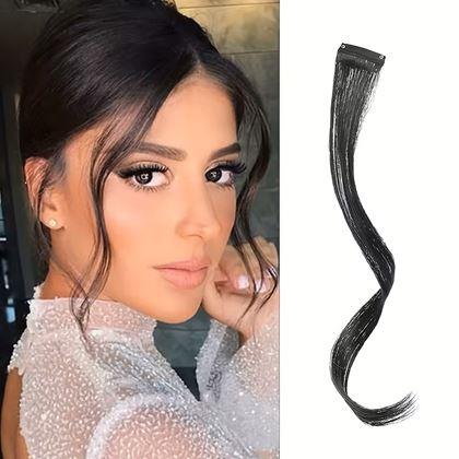 Obrázok z Príčesok do vlasov na klipse melír - čierny