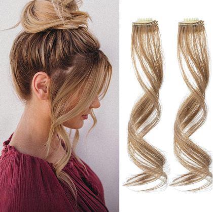 Obrázok z Príčesok do vlasov na klipse melír - tmavá blond