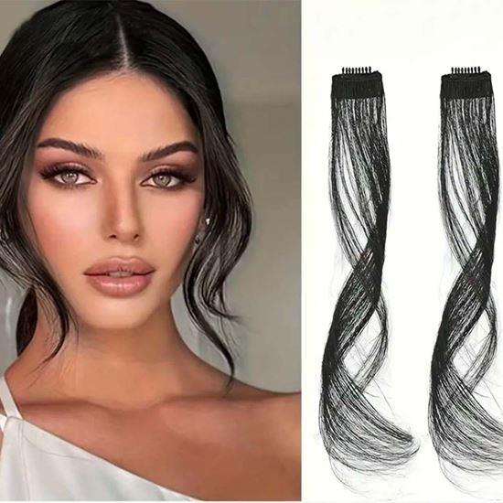 Obrázok z Príčesok do vlasov na klipse melír - čierny