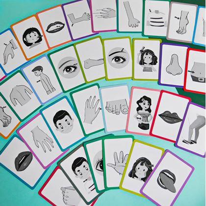 Obrázok z Sada 36 výučbových kartičiek v angličtine -  časti tela