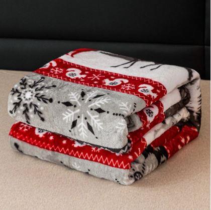 Obrázok z Vianočná mikroplyšová deka lesné kráľovstvo 150 x 200 cm