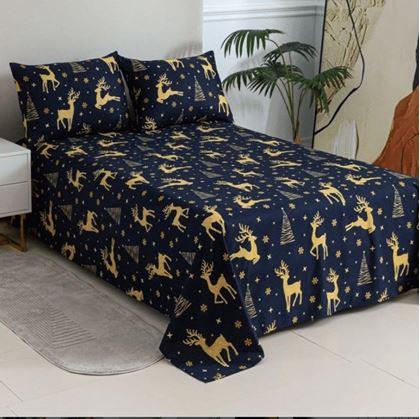 Obrázok z Set vianočnej plachty 200 x 240 cm a 2 obliečok na vankúš 50 x 70 cm