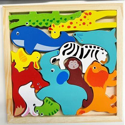 Obrázok Drevené puzzle - zvieratká