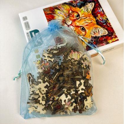 Obrázok z Drevené mačacie puzzle  -  ryšavá mačka