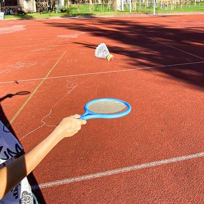 Obrázok Detská sada na bedminton - rakety, loptička, košík