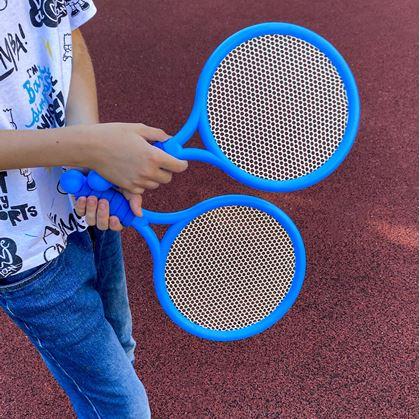 Obrázok z Detská sada na bedminton - rakety, loptička, košík