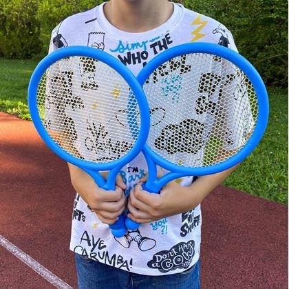 Obrázok z Detská sada na bedminton - rakety, loptička, košík