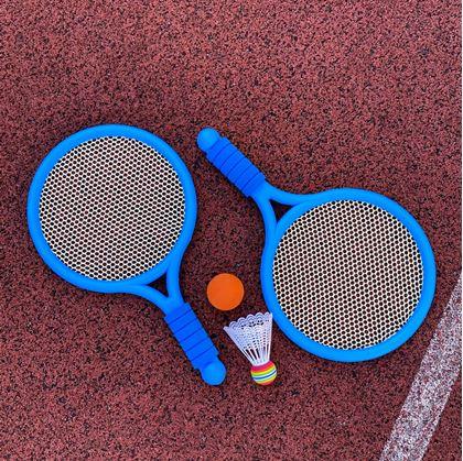 Obrázok z Detská sada na bedminton - rakety, loptička, košík