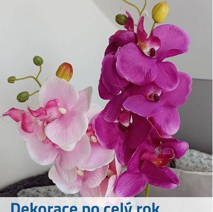 Obrázok z Umelé kvety orchidea - svetlofialová
