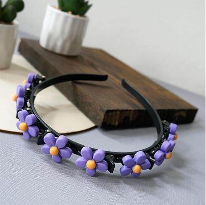 Obrázok z Detská čelenka so sponkami  -  nezábudka