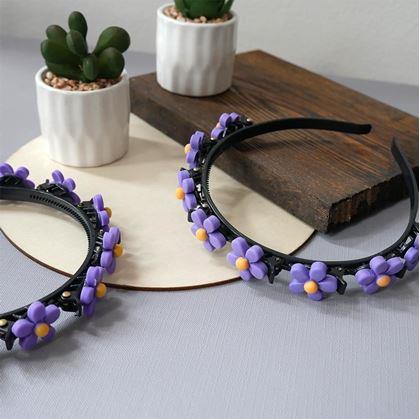 Obrázok z Detská čelenka so sponkami  -  nezábudka