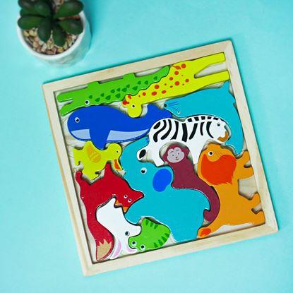 Obrázok Drevené puzzle - zvieratká