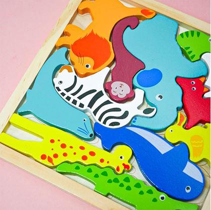 Obrázok z Drevené puzzle - zvieratká